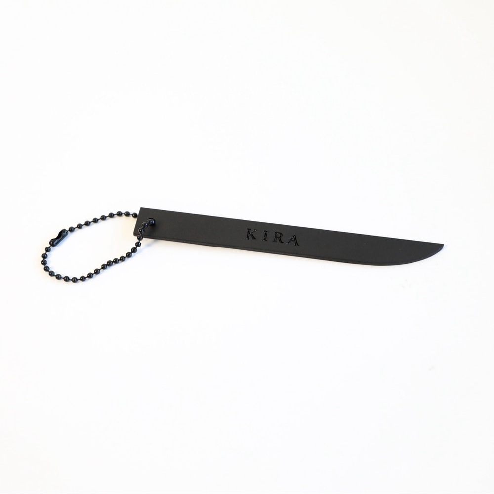 KIRA Blade Charm Black Metallic Indie Designer Gothic Streetwear Mens Jewellery